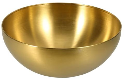 MAGICLULU Ensaladera Bol Ensalada Tazón Tazones Para Mezclar Ensaladas Tazón De Fuente De Metal Tazones Para La Cocina Tazones De Metal Para Mezclar Golden Acero Inoxidable