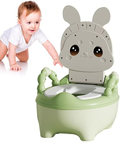 Babytoalettburk, barntoalettstol, babytoalettkruka, tecknad kanin barntoalett för pojkar och flickor, babytoalett kruka för renhetsinlärning
