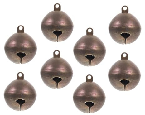 BESTonZON 8 Stück Kupferglocken Halskette Kleine Glöckchen Messingglocke Hundeglocke Für Halsband Mini Kuhglocken Glocke Für Hund Vintage Glocken Hundehalsband Glocke
