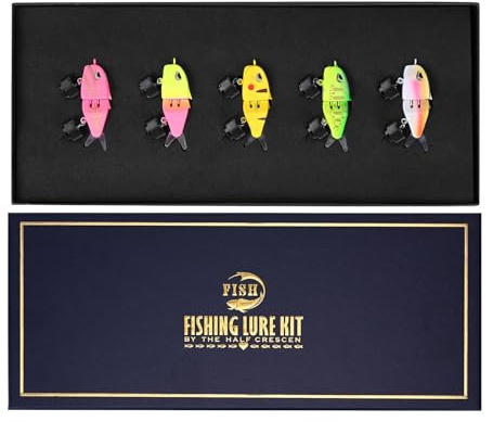 5PCS Glide Bait Set for Fisher Adult Men Teen Boys, Freshwater and Saltwater Fishing Lures Kit for 2026 Surprise Gift