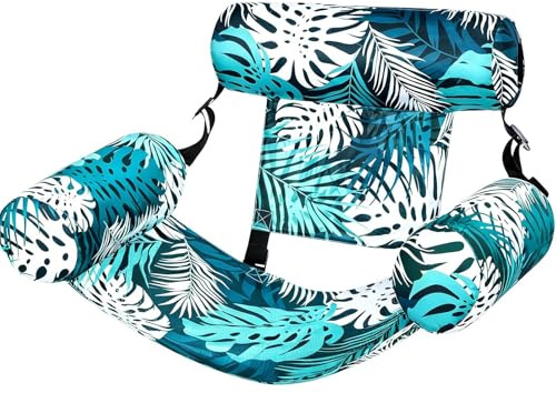 Hamac Flottant Piscine, Fauteuil De Natation Gonflable pour Piscine Bouées Gonflables avec Accoudoirs Chaises Flottante Flotteur De Bain pour S'amuser Et Se Reposer, 76x40.5x61cm