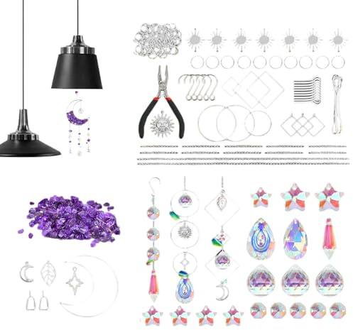 Kit di acchiappasole per adulti - 300 pezzi, kit di acchiappasole fai da te, forniture artigianali decorative multifunzionali, ornamenti creativi per finestre | per la decorazione m