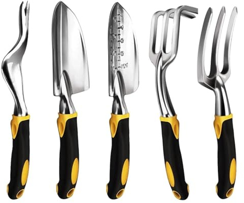 Trädgårdsspad 5-pack trädgårdsredskap i aluminiumlegering for män och kvinnor