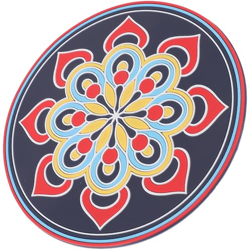 OUNONA Cuscino Stampa Delicata per Ciotola da Meditazione in Pvc Portatile e Decorativo per Yoga e Meditazione
