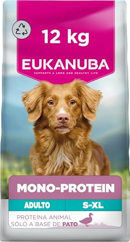 EUKANUBA Mono-Protein Pato- Alimento para Perros - Alimento seco Special Care con Pato como única proteína Animal, fórmula hipoalergénica, 12 kg