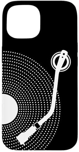 Hülle für iPhone 15 Vinyl-Schallplatte, Retro-Design, DJ-Plattenspieler, Pop