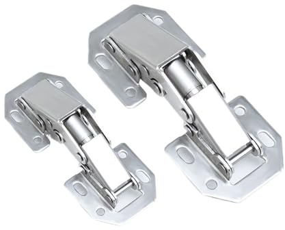 1pcs Hinge for Cabinet Door Without Drilling, snap pin Hinge for Holes Hydraulic Spring Buffer(4 inches)