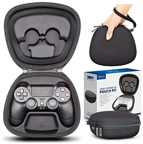 Étui Rangement Compatible avec Manette sans Fil de PS4, Sisma Pochette de Voyage pour Ranger et Protéger Manette Wireless de DualShock 4, Housse de Transport, Noir