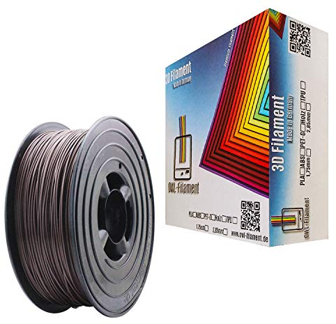 OWL-Filament 3D-Drucker PLA 1,75mm 1kg Spule Rolle (Dunkel Braun)
