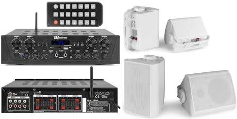 IMPIANTO AUDIO FILODIFFUSIONE CON REGOLAZIONE VOLUME SEPARATO 4 ZONE BLUETOOTH, RADIO FM,TELECOMANDO, (CON 4 CASSE)