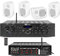 IMPIANTO AUDIO FILODIFFUSIONE CON REGOLAZIONE VOLUME SEPARATO 4 ZONE BLUETOOTH, RADIO FM,TELECOMANDO, (CON 4 CASSE)