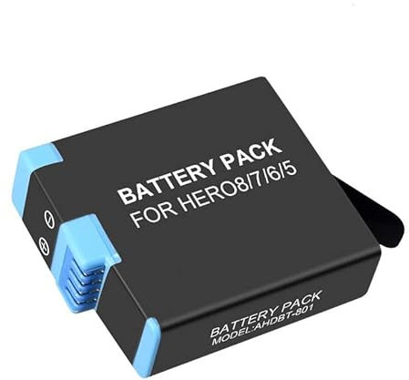 Battery for GoPro Hero 6 Black Camera - Replacement for AHDBT-801 Battery