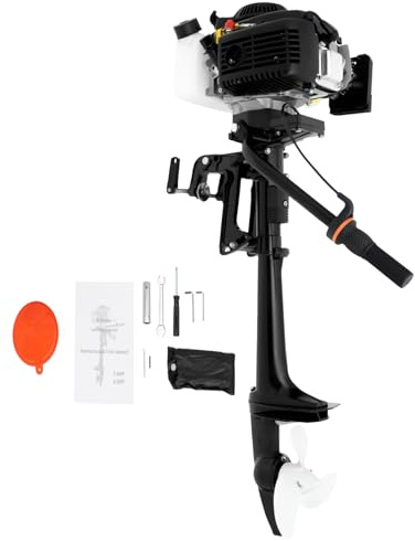VonVVer 4HP 4-Stroke Outboard Motor 55cc, 2.9kW Boat Engine Air-Cooled | CDI Ignition, 1.4L Fuel Tank, 0.3gal/h Fuel Efficient, 24.5lbs Lightweight, for Small Watercraft