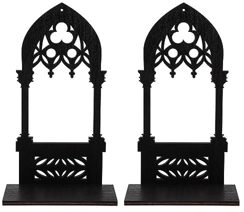 Luxshiny 1 Pair Gothic Wall Sconce Candle Holder Wall Mount Rustic Candle Holder Farmhouse Arched Church Stand for Flower Vase Living Room Kitchen Bathroom