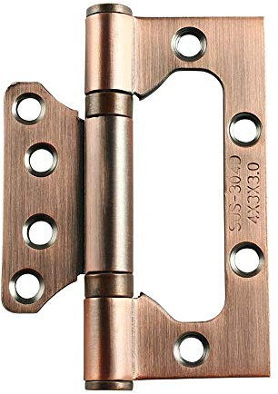 LXYDPZ Türscharniere, Fensterscharniere, 4er-Pack, verbesserter Ersatz-Kugellagerdämpfer aus Edelstahl für Schranktüren (Farbe: Gold, Größe: 4 Zoll) (Rotmessing, 4 Zoll)