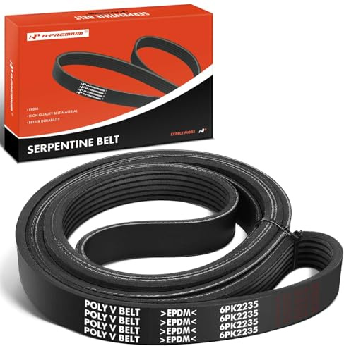 A-Premium 87.95 Inch Micro-V Aramid Cord Serpentine Drive Belt Fit For Nissan Altima 2007-2013 2.5L & Ford Fusion 2006-2009 2.3L & Mercury Milan 2006-2009 2.3L, Gas Only
