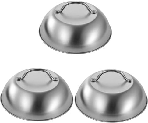 Milisten 3pcs Fry Pan Lid Pan Cover for Cooking Pot Cover Knob Lid Kitchen Supplies Easy to Clean