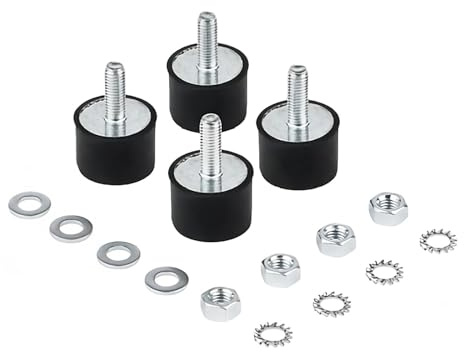 Schwingungsdämpfer Antivibrationsfüße für Klimaanlage RODIGAS, M8 4 Stück für Wärmepumpen, verschiedene Geräte,Gummi-Halterung für Klimageräte Bodenkonsole, Anti-Vibration