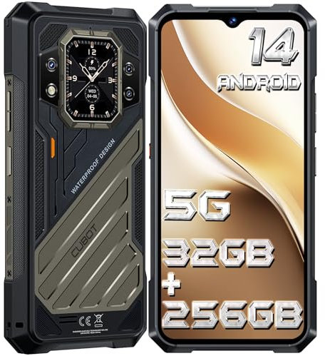 CUBOT Kingkong X Rugged Smartphone 5G Android 14 (2024), 32GB+256GB/1TB Telefono Indistruttibile, 10200mAh(33W) Cellulare Antiurto, 2.4K 6.58” FHD+, 100MP, Doppio Schermo/5G Dual SIM/IP68/NFC/WIFI6