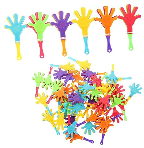 GAROZATION 50 Pièces Lot de Claquettes pour Fête Crécelles Sonores pour Événements Sportifs Applaudisseurs à Main Légers Et Pratiques
