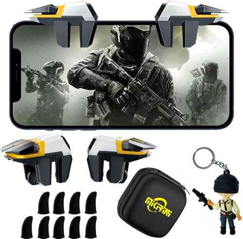 Mikirini 13 in 1 Mobile Phone Gaming Controller for Android Phones & iPhone, Cell Phone Game Triggers Compatible with PUBG Mobile/Knives Out/Call of Duty Mobile/Free Fire (Boy)