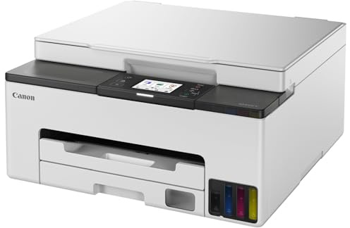 Canon MAXIFY GX1050 Tintenstrahldrucker 3-in-1 Multifunktionsdrucker MegaTank (Drucker, Scanner, Kopierer, WLAN, Cloud, Duplexdruck, 250 Blatt Kassette, Tintentank) Enthält 6 x Tintenflaschen