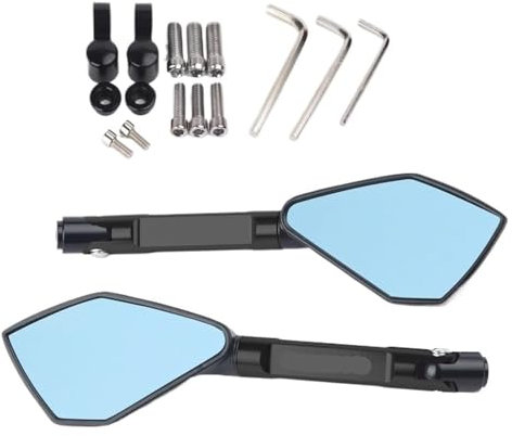 Motorrad Lenkerendenspiegel Für Kaw&asaki Z900 Z 900 Universal Motorradspiegel Motorrad Seitenrückspiegel Motorradzubehör(Schwarz)