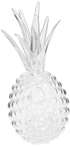 TOPBATHY Verre à Boire Ananas Tasse De Fête Hawaïenne Verre Transparent Pour Jus Cocktails Boissons Été Usage à Et Événements à Thème