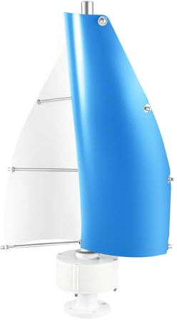 Mqwdxzfes Generatore di turbina eolica da 12 V, 100 W, con regolatore di carica, per casa/barca, lampione stradale a tre colori, design elico (62 dB) IP67