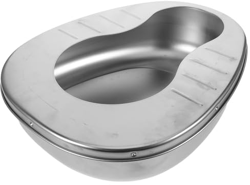 ZUNOXAZ Rostfri Stål Sängpanna Kapacitet för Äldre Kvinnor och Bärbar och Hygienisk Västerländsk Design för Sjukhus Hem och Resor Lätt att Rengöra och Använda för Sängliggande Patienter