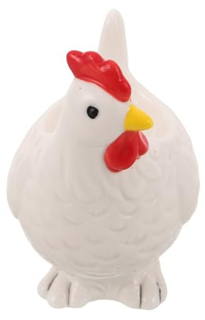 BESPORTBLE Porta Huevos de Cerámica Color Claro Diseño de Pollito Taza para Huevos Cocidos Huevera Reutilizable Decorativa para Cocina y Fiestas de Pascua Soporte Estable
