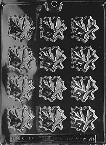 Grandmama's Goodies F078 Maple Leaves Chocolate Candy Soap Mold with Exclusive Molding Instructions…