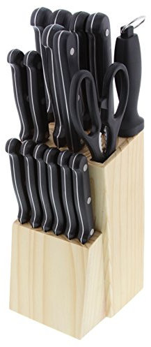 Pradel Excellence I7412 Bloc de 17 Pièces de Coutellerie INOX et Bois 10.5 x 14.5 x 34.20 cm 17 unité(s)