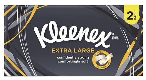 Kleenex Extra Large Tissues - White, Pack of 2