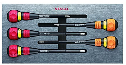 VESSEL Ball Ratchet Screwdriver Set 5pcs. No.22005EVA
