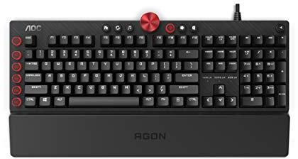 Agon by AOC AGK700 Gaming Tastatur - Deutsches Layout - Cherry MX Red Switches - Anti-Ghosting - AOC G-Tools-Software - N-Key-Rollover