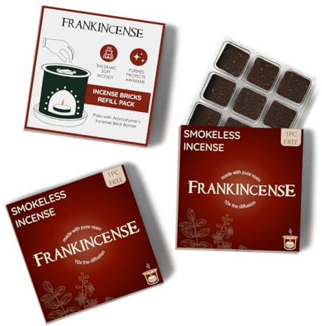 Aromafume Frankincense Incense Bricks (3 Trays x 9 pieces each) Ideal for prayer, meditation and usage in churches and temples | Made using pure Frankincense from Somaliland | Refill Pack