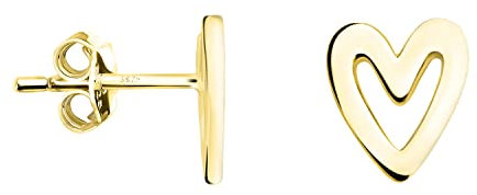 SOFIA MILANI - Damen Ohrringe 925 Silber - vergoldet/golden - Herzen Ohrstecker - E1198