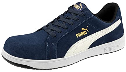 PUMA Safety Iconic Suede Low S1PL ESD FO HRO SR Unisexe Chaussures de sécurité antidérapantes sans métal Capuchon en fibre de verre,