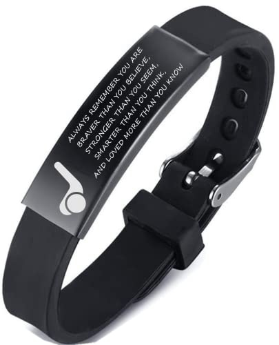 KBNSUIAN Inspirierende Sport Schmuck für Jugendliche Erwachsene, Maßgeschneidert Baseball/Fußball/Basketball Armband Personalisierte Sportliche Silikon Armreif für Sport Fans Geschenk