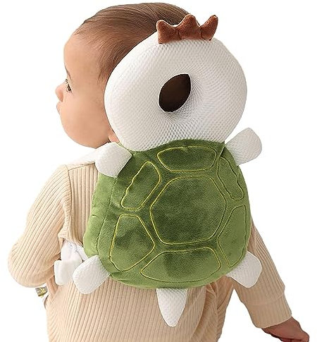 manchas protección para la cabeza del bebé, almohada para bebé, cojín anticaídas, ajustable, en forma tortuga, transpirable, anticolisión, cojín anticaída para caminar