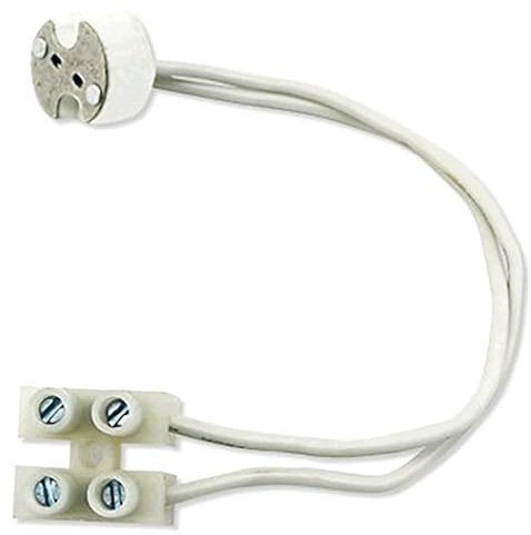 Douille en céramique G5.3 blanche, idéale pour l'éclairage domestique et commercial, compatible avec les ampoules G5.3.