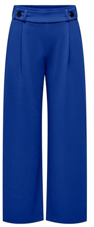 JDY Jdygeggo New Long Pant Jrs Noos Wide Leg Culotte, Blu (Surf The Web), S