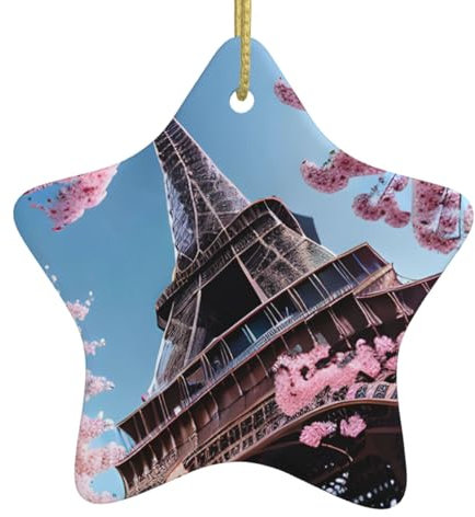 Ölgemälde Paris Eiffelturm Druck Keramik Weihnachtsbaum Dekorationen Innen für Haus Haus Dekor Geschenkideen für Familie