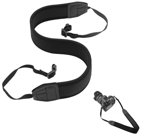 Correa de cámara de neopreno, correa de cuello trenzada de nailon