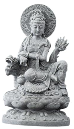 XLWLLNJ Estatua de Guan Yin, Figura Tradicional de Kuanyin, Escultura de Buda Femenina para estantería