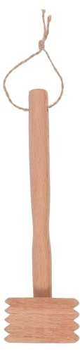 MAGICLULU Attendrisseur de Viande : Marteau attendrisseur de Viande Double Face en Bois - Maillet à Steak Manuel pour attendrir Le bœuf - Outil de Cuisine pour Piler Le Steak avec Corde de Suspension