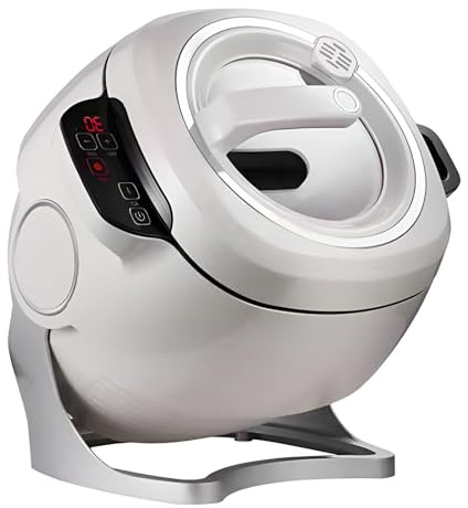 Roterande kokkastrull, automatisk matlagningsmaskin, matlagningsrobot Med 360° roterbar och allroundvärme, för omrörning, gryta, 220 V/2 KW 6 L
