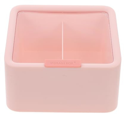 LIFKOME Praktische Wattepads Spender Aufbewahrungsbox für Make up entferner und Kosmetik Multifunktionaler Schreibtisch Organizer in Rosa Platzsparend für Bad und Schminktisch