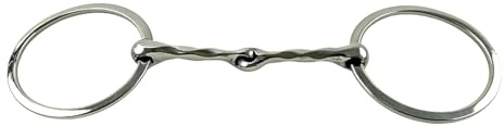 Equine Smile ES0187 Einfach gebrochene Magic System Wassertrense mit scharf gedrehtem Mundstück – Präzise Hilfengebung für erfahrene Reiter (13.5 cm)